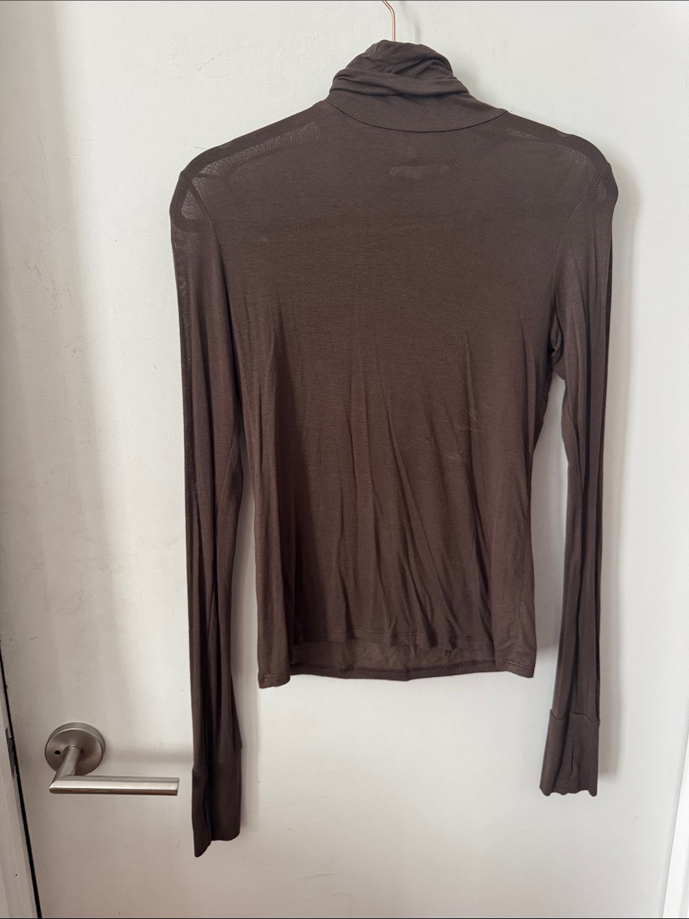 Marcella NYC Espresso ELOISE SHEER TURTLENECK - Picture 6 of 7